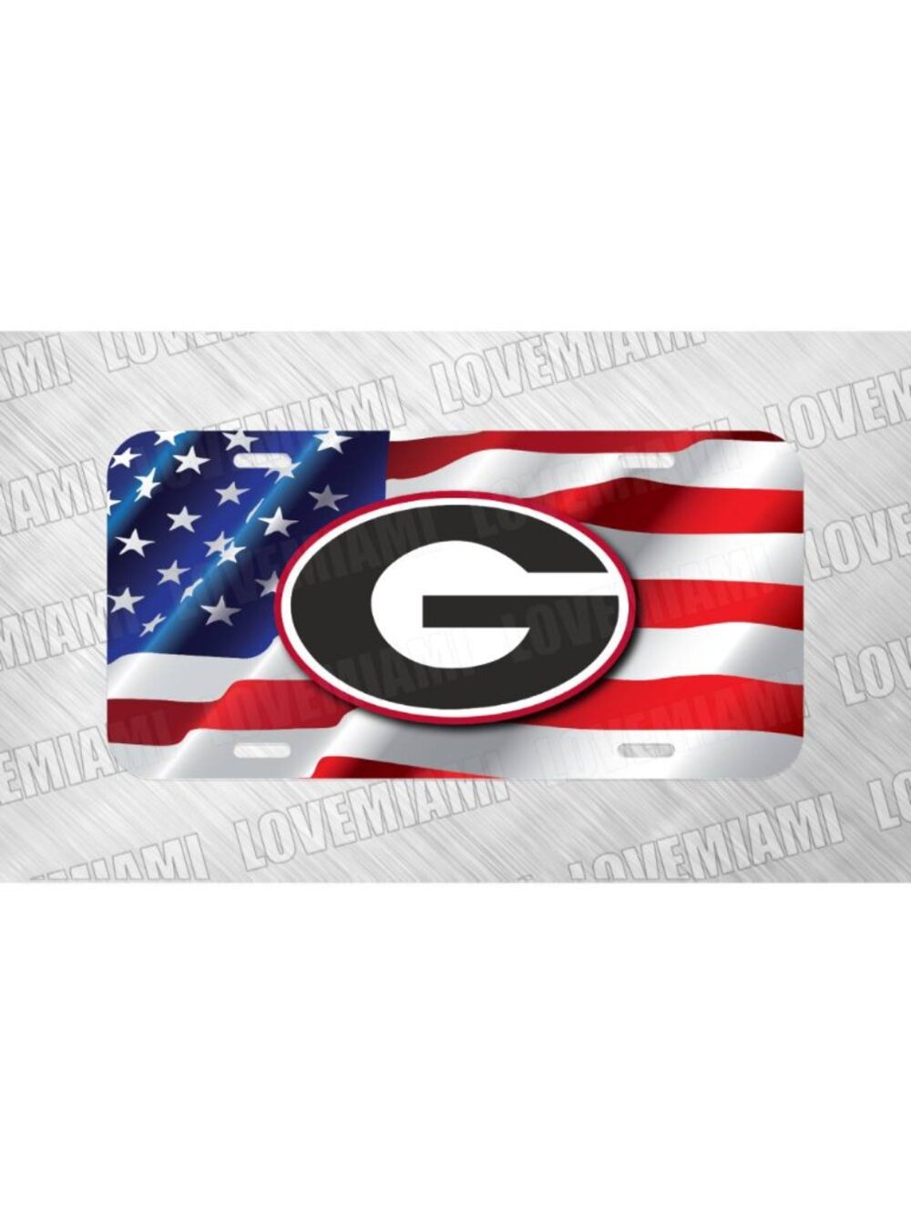 For Georgia Bulldogs Football Fans Sports License Plate Auto Car Tag